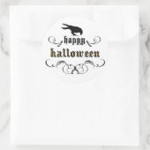 Halloween - Rabe Runder Aufkleber (Tasche)