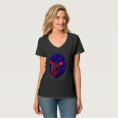 Halloween-Raben-Gesicht 2 T-Shirt (Vorderseite Vollansicht)