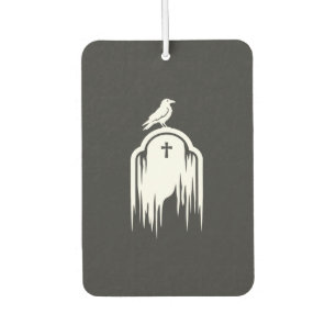 Halloween-Raben-Grabstein-Silhouette-Design Autolufterfrischer