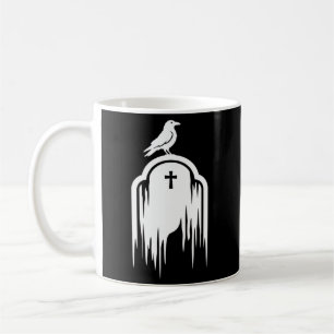 Halloween-Raben-Grabstein-Silhouette-Design Kaffeetasse