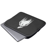 Halloween-Raben-Grabstein-Silhouette-Design Laptopschutzhülle (Vorne Knopf)