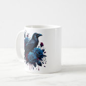 Halloween-Raben-Kaffeetasse Kaffeetasse (Vorderseite Links)