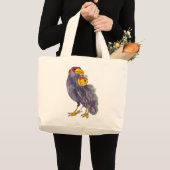 Halloween-Raben-Tasche Jumbo Stoffbeutel (Vorderseite (Produkt))