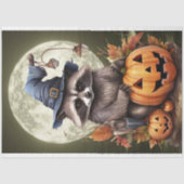 Halloween Raccoon 2 Decoupage Paper Seidenpapier (Vorderseite)