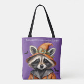 Halloween Raccoon Custom Tasche (Rückseite)