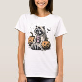 Halloween Raccoon Ghost T-Shirt (Vorderseite)
