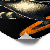 Halloween Raccoon Rock Music Gift Men Women Kids F Poster (Ecke)