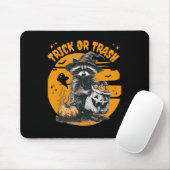 Halloween Raccoon Trick oder Mülleimer Retro Racco Mousepad (Mit Mouse)
