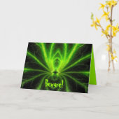 Halloween Radioactive Spider Karte (Gelbe Blume)