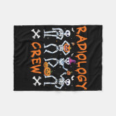 Halloween Radiology Herbst Krass Tech Röntgentest Fleecedecke (Vorderseite (Horizontal))