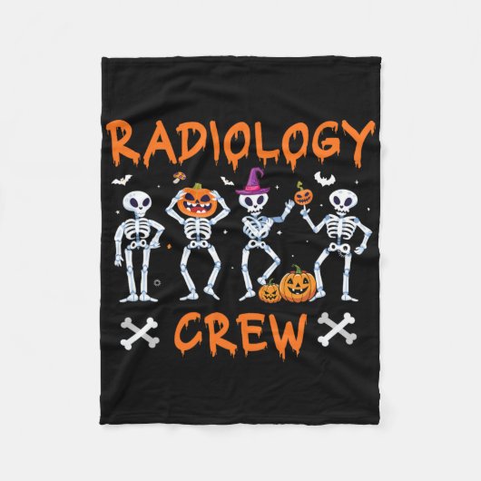 Halloween Radiology Herbst Krass Tech Röntgentest Fleecedecke (Vorderseite)