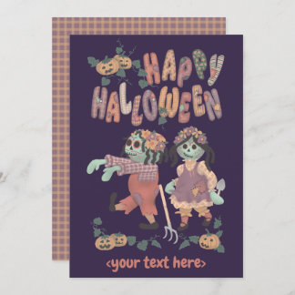 Halloween Rag Doll Zombies (3) - Grußkarte Feiertagskarte