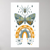 Halloween rainbow, butterflies and spiders poster (Vorne)