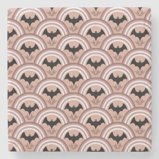 Halloween Rainbow Steinuntersetzer (Vorderseite)