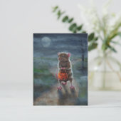 Halloween Rat Kürkin-Nachtmoon Postkarte (Stehend Vorderseite)