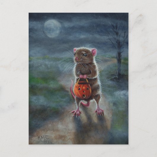 Halloween Rat Kürkin-Nachtmoon Postkarte (Vorderseite)