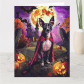 Halloween Rat Terrier Vampire Pumpkins Beängstigen Karte (Vorderseite)