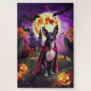 Halloween Rat Terrier Vampire Pumpkins Beängstigen Puzzle