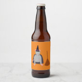 Halloween Rat und Broom Bierflaschenetikett (Vorderseite)