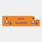 Halloween Rat und Broom Custom Autoaufkleber (Vorne)