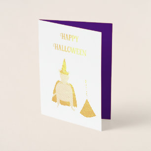 Halloween Rat und Broom Custom Folienkarte