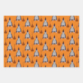 Halloween Rat und Broom Custom Geschenkpapier Set (Vorderseite)