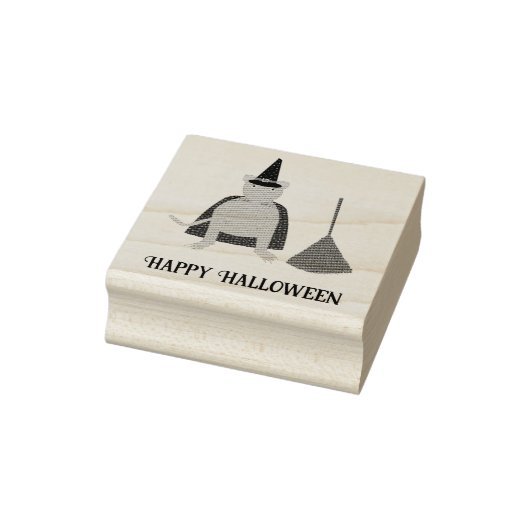 Halloween Rat und Broom Custom Gummistempel (Stempel)