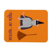 Halloween Rat und Broom Custom Magnet (Horizontal)
