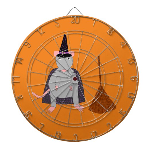 Halloween Rat und Broom Dartscheibe (vorne)