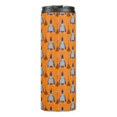 Halloween Rat und Broom Gemustert Thermosbecher (Rückseite)
