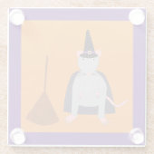 Halloween Rat und Broom Glasuntersetzer (Rückseite)