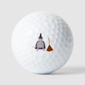 Halloween Rat und Broom Golfball (Vorderseite)