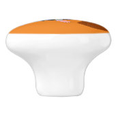 Halloween Rat und Broom Keramikknauf (Seitenansicht)