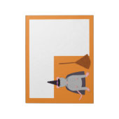Halloween Rat und Broom Notizblock (Rotiert)