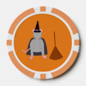 Halloween Rat und Broom Pokerchips (Vorderseite)