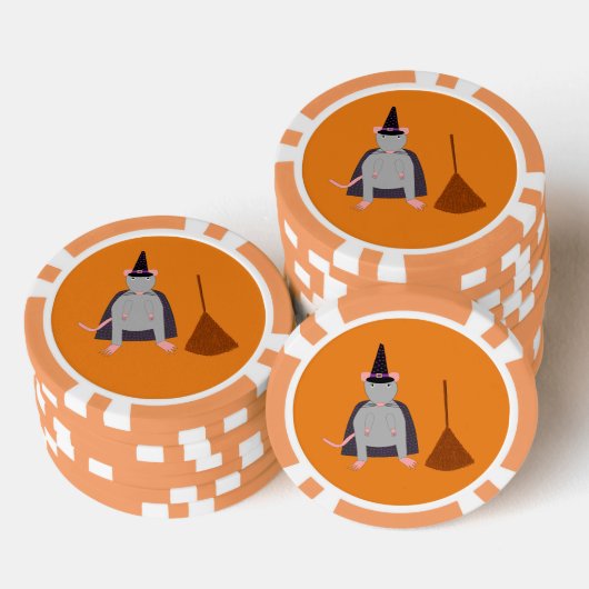 Halloween Rat und Broom Pokerchips (Stapel)