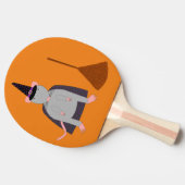 Halloween Rat und Broom Tischtennis Schläger (Seitenansicht)