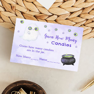 Halloween rät, wie viele Spielekarte Begleitkarte