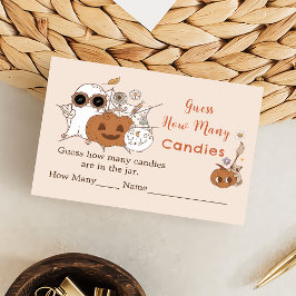 Halloween rät, wie viele Spielekarte Begleitkarte