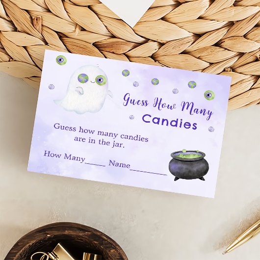 Halloween rät, wie viele Spielekarte Begleitkarte