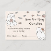 Halloween rät, wie viele Spielekarte Begleitkarte (Vorderseite)