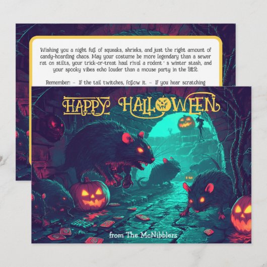 Halloween Ratchelor's Ball Card Einladung (Vorne/Hinten)