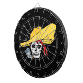 Halloween-Rauchskull mit Bandana-Cartoon Dartscheibe (Vorderseite rechts)