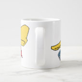 Halloween-Rauchskull mit Bandana-Cartoon Jumbo-Tasse (Rückseite)