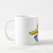Halloween-Rauchskull mit Bandana-Cartoon Kaffeetasse (Links)