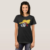 Halloween-Rauchskull mit Bandana-Cartoon T-Shirt (Vorne ganz)