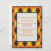 Halloween-Raute-Kürbislaterne Einladung (Rückseite)