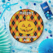 Halloween-Raute-Kürbislaterne Pappteller (Party)