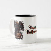 Halloween Raven Coffee Tasse (Vorderseite Links)