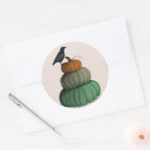 Halloween Raven Crow Classic Round Sticker (Umschlag)